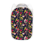Parrot Toucan Tropical Pattern Print Mesh Laundry Hamper