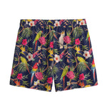 Parrot Toucan Tropical Pattern Print Mesh Shorts