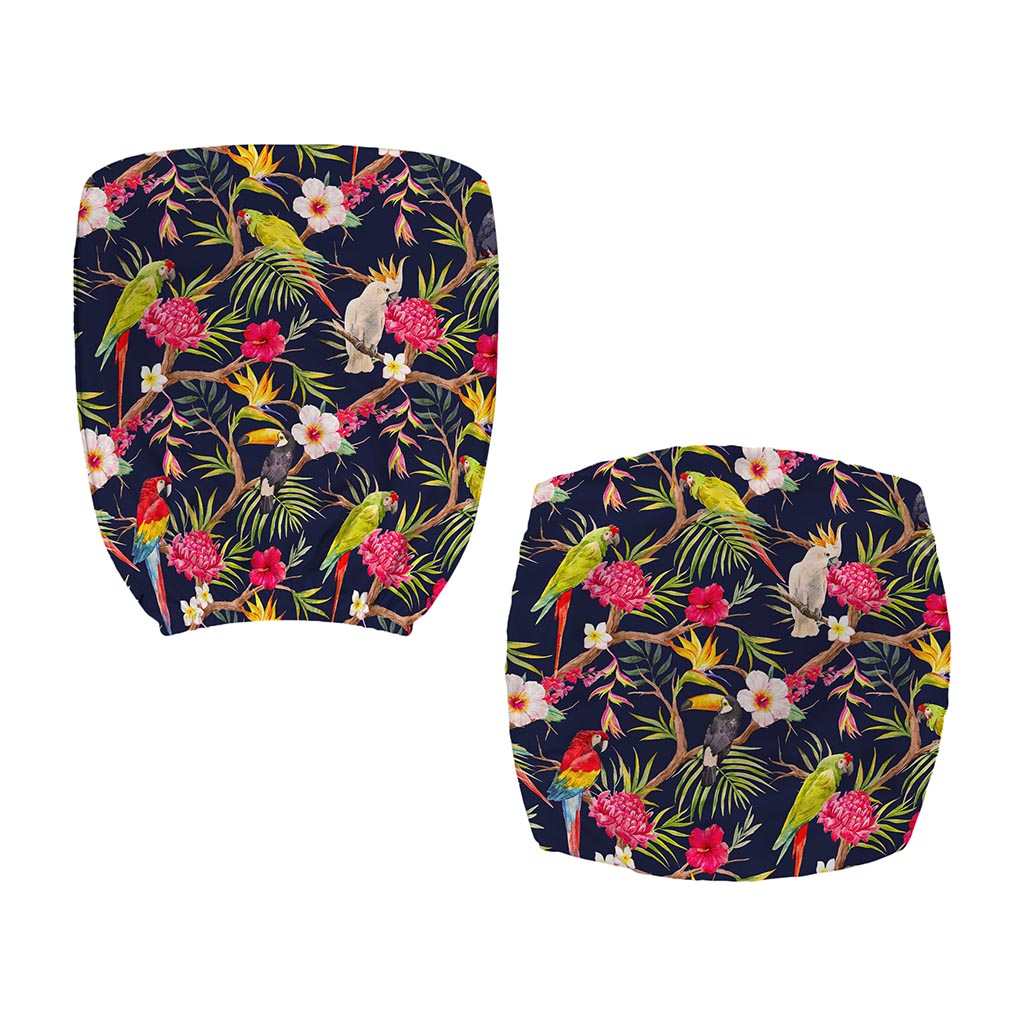 Parrot Toucan Tropical Pattern Print Office Chair Cover