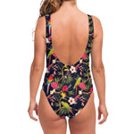 Parrot Toucan Tropical Pattern Print One Piece Swimsuit
