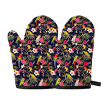 Parrot Toucan Tropical Pattern Print Oven Mitts