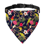 Parrot Toucan Tropical Pattern Print Over The Collar Dog Bandana