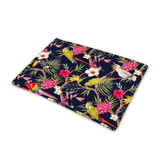 Parrot Toucan Tropical Pattern Print Pet Cooling Mat Cover