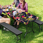Parrot Toucan Tropical Pattern Print Picnic Table Cover