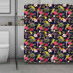 Parrot Toucan Tropical Pattern Print Polyester Shower Curtain