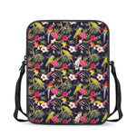 Parrot Toucan Tropical Pattern Print Rectangular Crossbody Bag