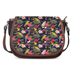 Parrot Toucan Tropical Pattern Print Saddle Bag