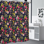 Parrot Toucan Tropical Pattern Print Shower Curtain