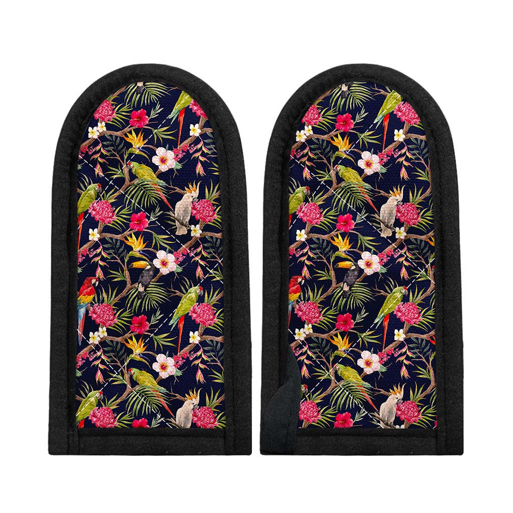 Parrot Toucan Tropical Pattern Print Skillet Handle Cover