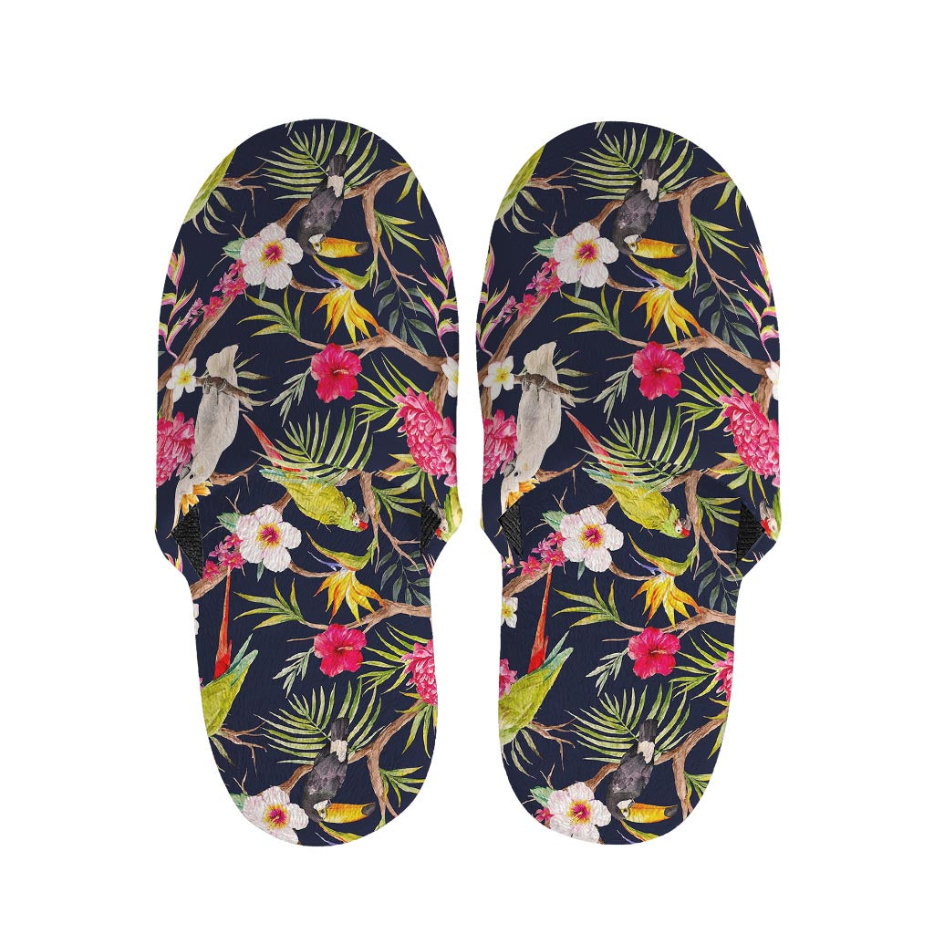 Parrot Toucan Tropical Pattern Print Slippers