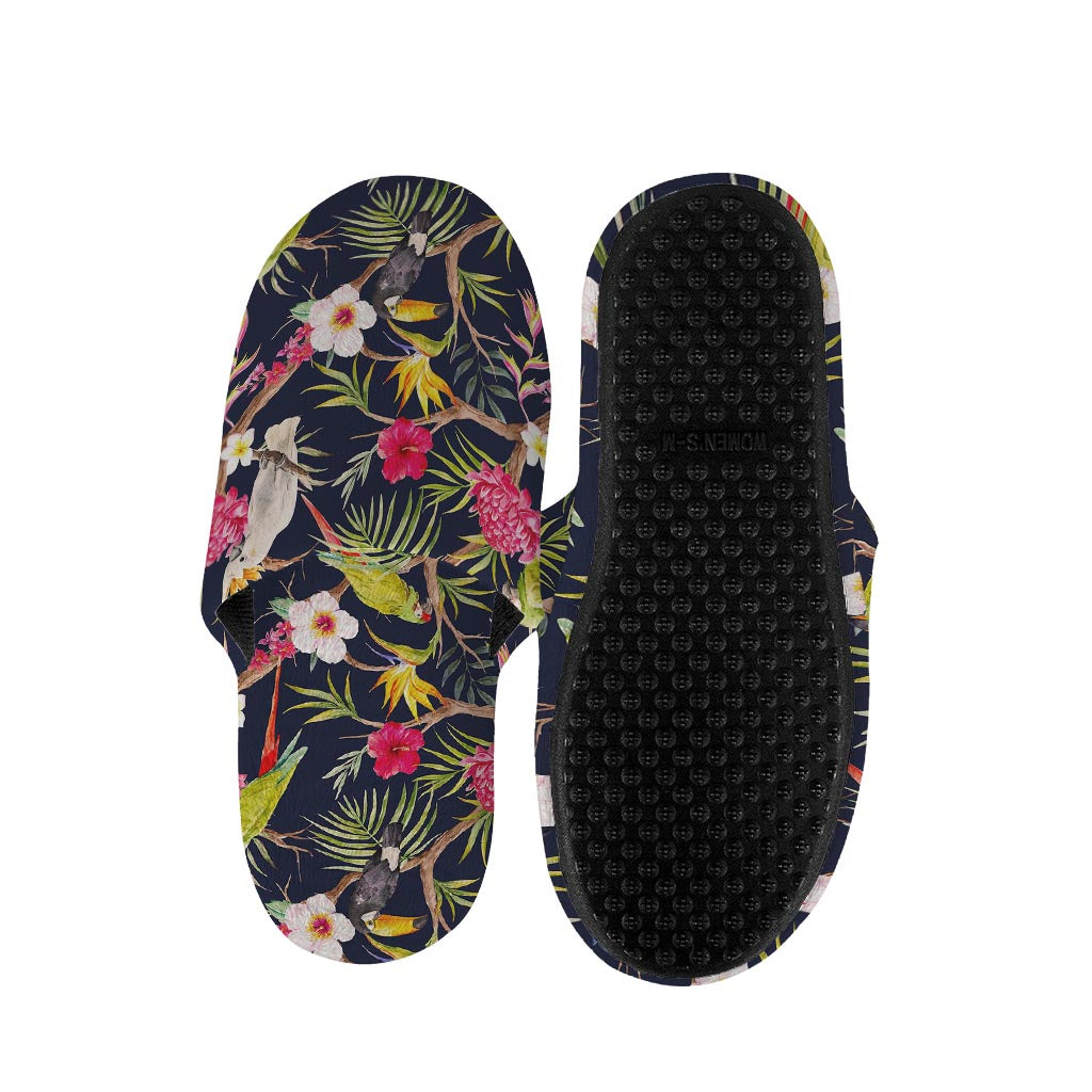 Parrot Toucan Tropical Pattern Print Slippers