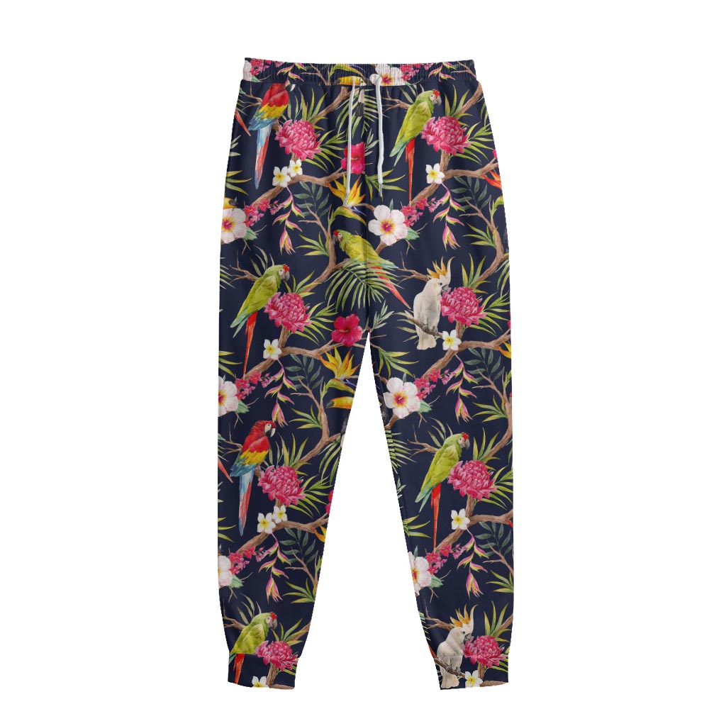 Parrot Toucan Tropical Pattern Print Sweatpants