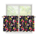 Parrot Toucan Tropical Pattern Print Tier Curtains
