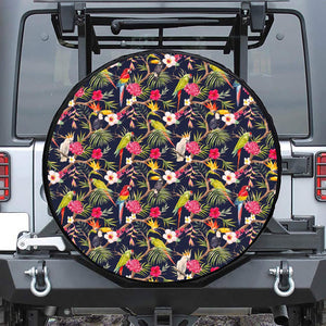 Parrot Toucan Tropical Pattern Print Tire Cover