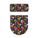 Parrot Toucan Tropical Pattern Print Toilet Lid And Tank Cover Set