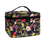 Parrot Toucan Tropical Pattern Print Travel Makeup Bag