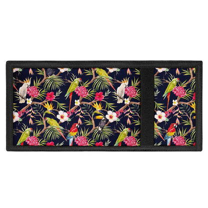 Parrot Toucan Tropical Pattern Print Trifold Wallet