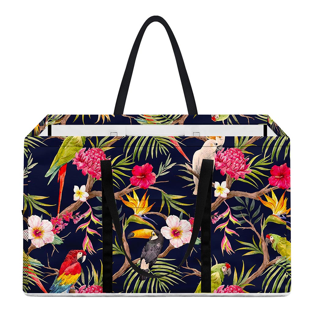 Parrot Toucan Tropical Pattern Print Utility Tote Bag