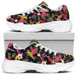 Parrot Toucan Tropical Pattern Print White Chunky Shoes