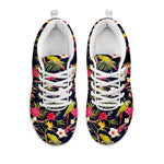 Parrot Toucan Tropical Pattern Print White Running Shoes