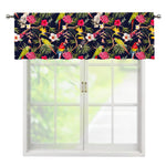 Parrot Toucan Tropical Pattern Print Window Valance