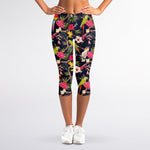 Parrot Toucan Tropical Pattern Print Women's Capri Leggings