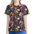 Parrot Toucan Tropical Pattern Print Women's Polo Shirt