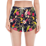 Parrot Toucan Tropical Pattern Print Women's Split Running Shorts