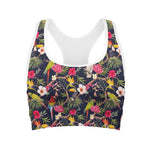 Parrot Toucan Tropical Pattern Print Women's Sports Bra