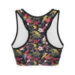 Parrot Toucan Tropical Pattern Print Women's Sports Bra