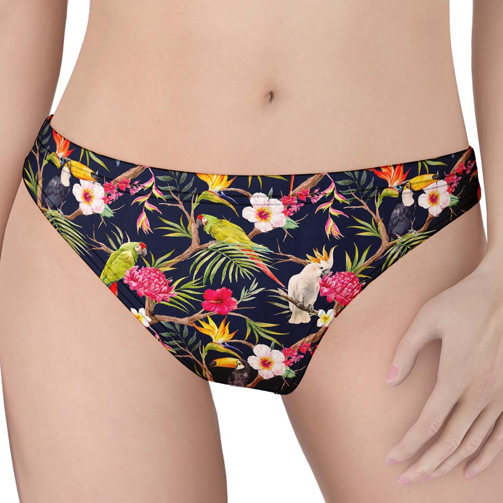 Parrot Toucan Tropical Pattern Print Women's Thong