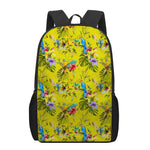 Parrot Tropical Pattern Print 17 Inch Backpack