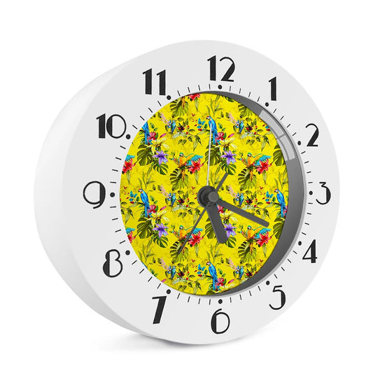 Parrot Tropical Pattern Print Alarm Clock