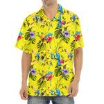 Parrot Tropical Pattern Print Aloha Shirt
