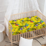 Parrot Tropical Pattern Print Baby Crib Sheet