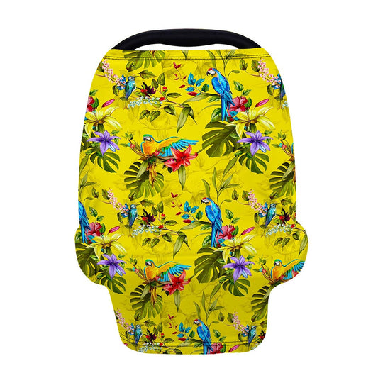 Parrot Tropical Pattern Print Baby Seat Cover