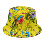 Parrot Tropical Pattern Print Bucket Hat