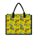 Parrot Tropical Pattern Print Canvas Tote Bag