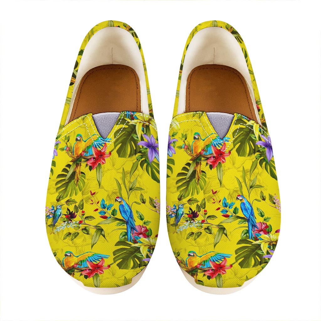 Parrot Tropical Pattern Print Casual Shoes