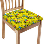 Parrot Tropical Pattern Print Chair Cushion Cover