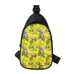 Parrot Tropical Pattern Print Chest Bag