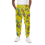 Parrot Tropical Pattern Print Cotton Pants
