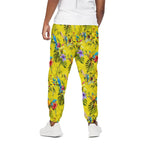 Parrot Tropical Pattern Print Cotton Pants