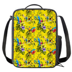 Parrot Tropical Pattern Print Crossbody Lunch Bag