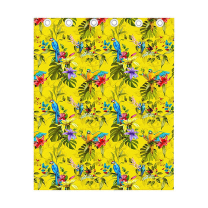 Parrot Tropical Pattern Print Curtain