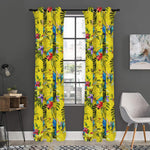 Parrot Tropical Pattern Print Curtain