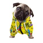 Parrot Tropical Pattern Print Dog Zip Up Hoodie