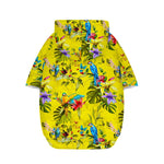 Parrot Tropical Pattern Print Dog Zip Up Hoodie