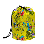 Parrot Tropical Pattern Print Drawstring Makeup Bag