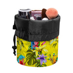 Parrot Tropical Pattern Print Drawstring Makeup Bag